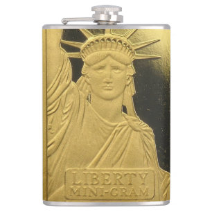 Flasche - Goldbarren Liberty Flachmann