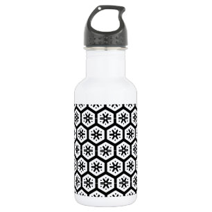 Flasche - Grafische Schneeflocke Trinkflasche
