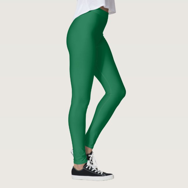 Flasche Grün Solid Farbe | Classic | elegant Leggings (Rechts)
