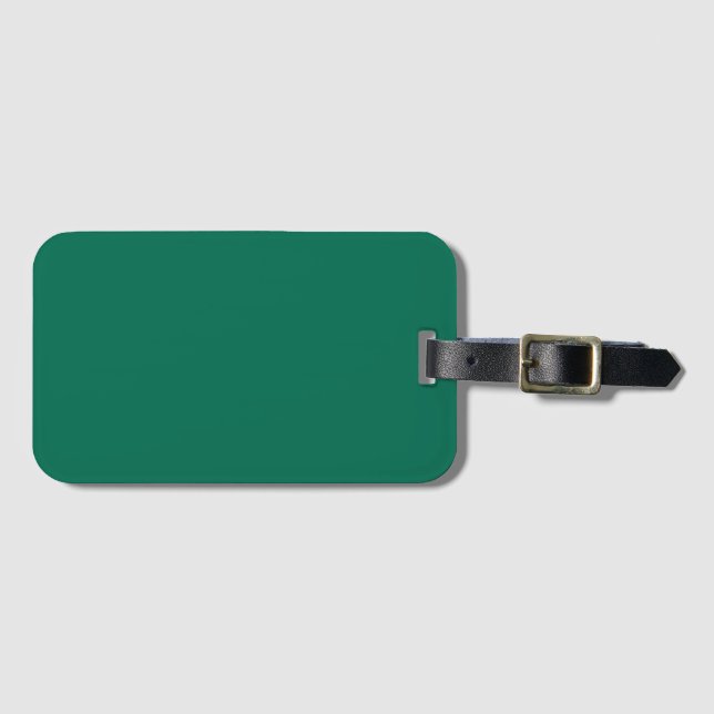 Flasche Grün Solid Farbe Gepäckanhänger (Vorderseite (Horizontal))
