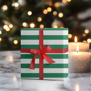 Flasche, grün und weiß, breiter Streifen Geschenkpapier