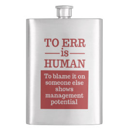 Flasche "Irrtum ist menschlich" Flachmann