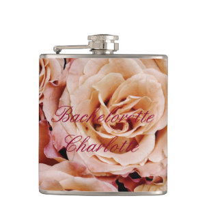 Flasche Junggesellinnen-Geschenk Hochzeit Rosa Ros Flachmann