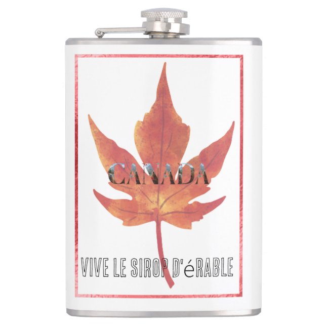 Flasche Kanada/Kanada Maple Leaf Flakon Flachmann (Vorderseite)