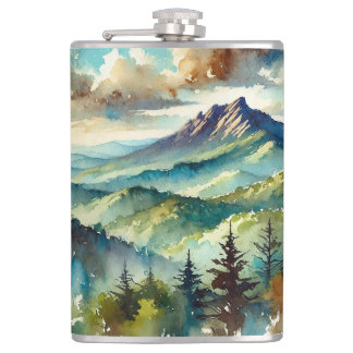 Flasche mit Berglandschaftsdesign - Adventure-R Flachmann