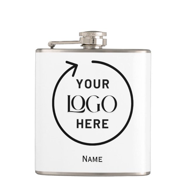 Flasche mit dem Logo-Quadrat Flachmann (Vorderseite)