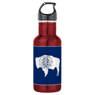 Flasche mit der Flaggenfreigabe des "Wyoming State Trinkflasche