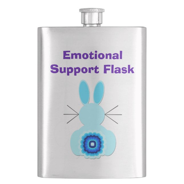 Flasche mit emotionaler Unterstützung Flachmann (Vorderseite)