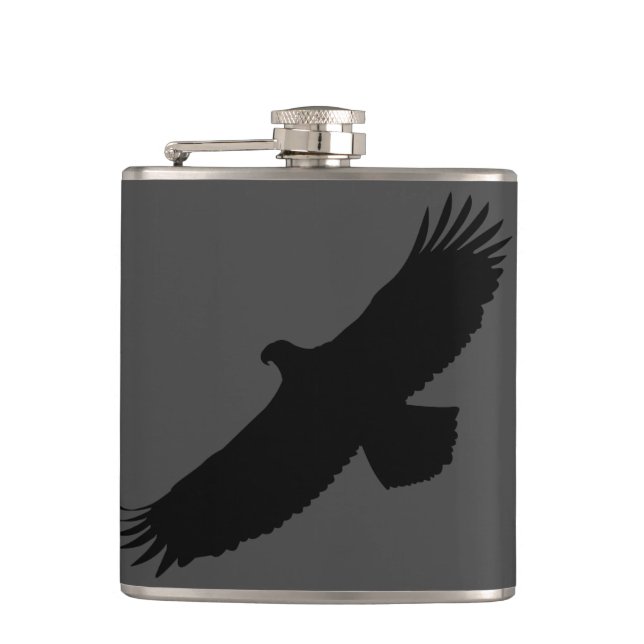 Flasche mit fliegendem Adler mit benutzerdefiniert Flachmann (Vorderseite)