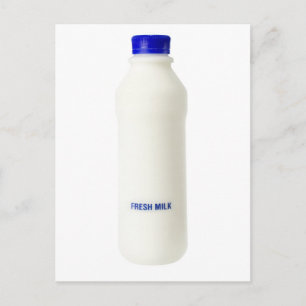 Flasche mit frischer Milch Postkarte