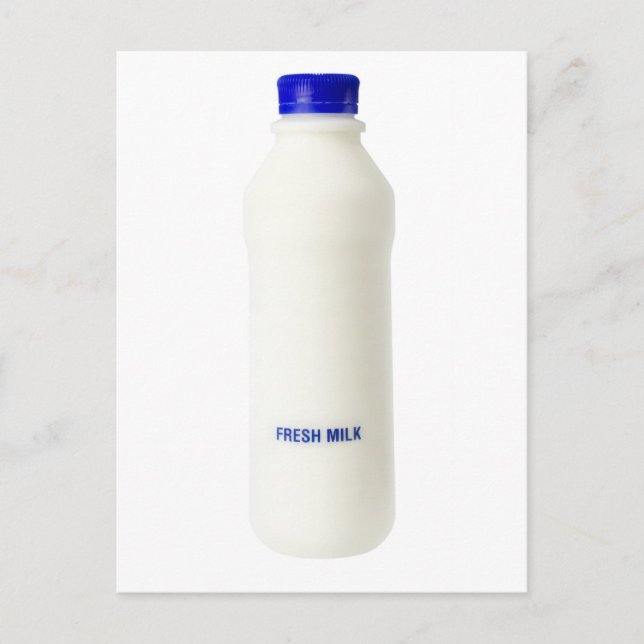 Flasche mit frischer Milch Postkarte (Vorderseite)