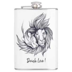 Flasche mit Liebe trinken Flachmann