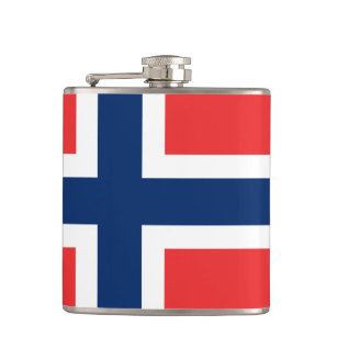 Flasche mit norwegischer Flagge Flachmann