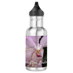 Flasche mit Orchideen Edelstahlflasche