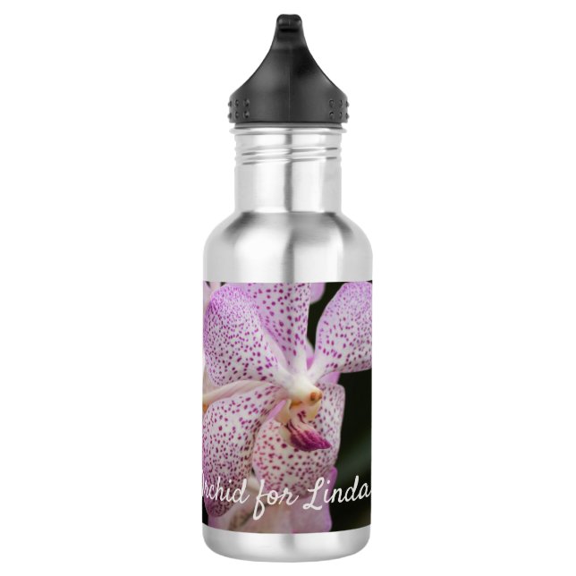 Flasche mit Orchideen Edelstahlflasche (Rechts)