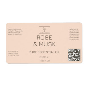 Flasche mit Qrcode für cosmetische Labels Dropper-