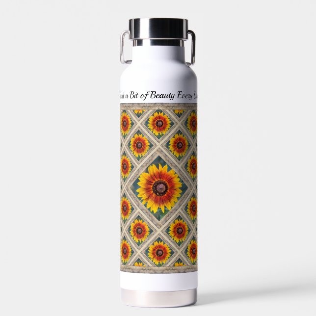Flasche mit Sonnenblumen1 (Vorne)