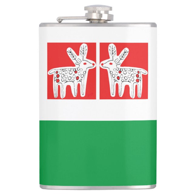 Flasche mit Vinyl-Ummantelung Flachmann (Vorderseite)