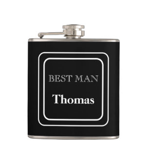 Flasche mit Vinyl-Ummantelung - Trauzeuge Flachmann