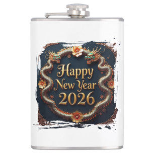 Flasche mit Vinylfolie umhüllt Flachmann