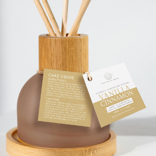 Flasche mit weißem Vanilla-Diffusor Geschenkanhänger