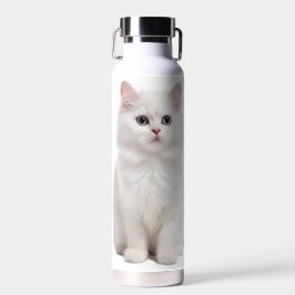 Flasche mit weißer Katze