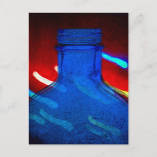 Flasche nach oben postkarte