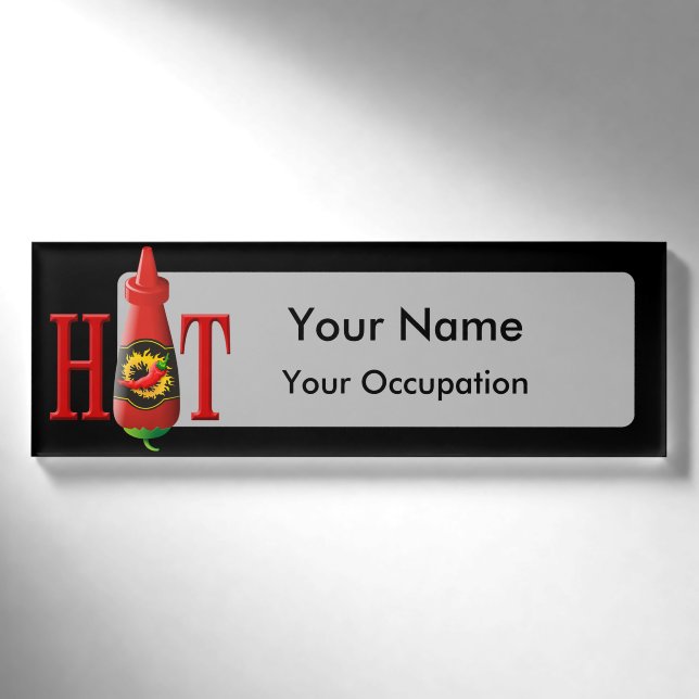 Flasche Namenschild (Vorderseite)
