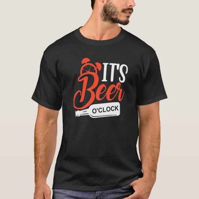 Flasche oder Floß Bier ich Funny Beer Drink T-Shirt (Vorderseite)