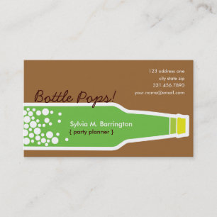 Flasche Pop Green Fun Custom Profile Business Card Visitenkarte