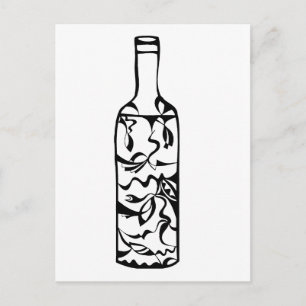 Flasche Postkarte