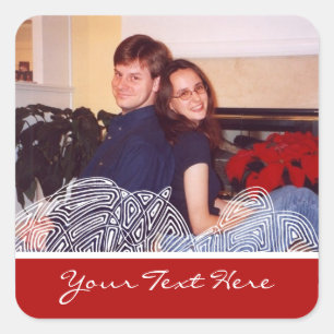 Flasche Quadratischer Aufkleber