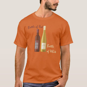Flasche Rot, Flasche des weißen T - Shirt
