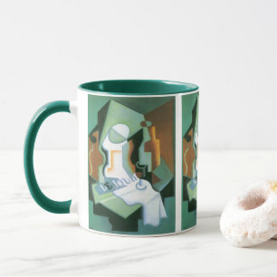 Flasche und Fruchtsaft von Juan Gris, Vintager Kub Tasse