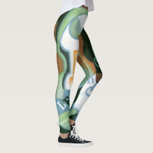 Flasche und Obstschale von Juan Gris, Vintage Kubi Leggings