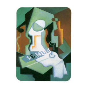 Flasche und Obstschale von Juan Gris, Vintage Kubi Magnet