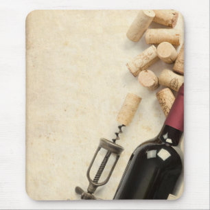Flasche Wein Mousepad