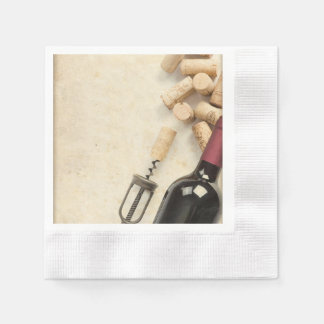 Flasche Wein Serviette