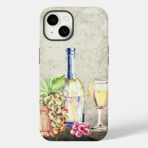 Flasche Wein, Weintrauben Weinkeller Case-Mate iPhone 14 Hülle