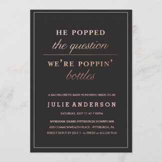 FLASCHEN FÜR DIE POPPIN // JUNGGESELINNEN-ABSCHIED EINLADUNG