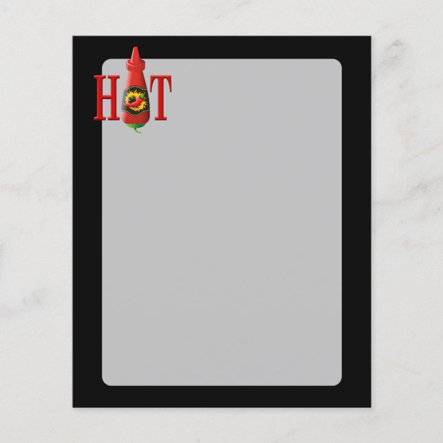 Flaschen mit scharfer Sauce Flyer (Vorne)