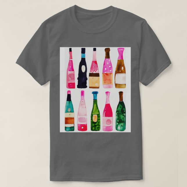 Flaschen Mustermalerei 3 T-Shirt (Design vorne)