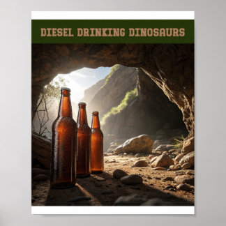 Flaschen neben einer Höhle Poster