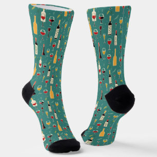 Flaschen und Glasmuster Socken