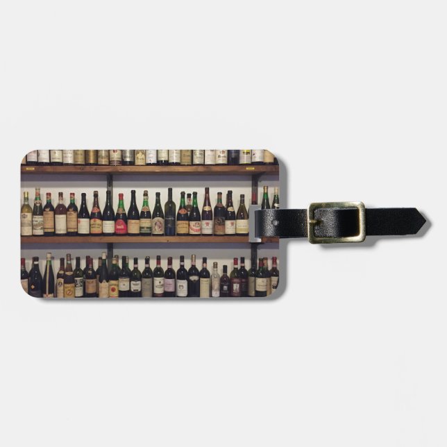 Flaschen Wein Gepäckanhänger (Vorderseite horizontal)