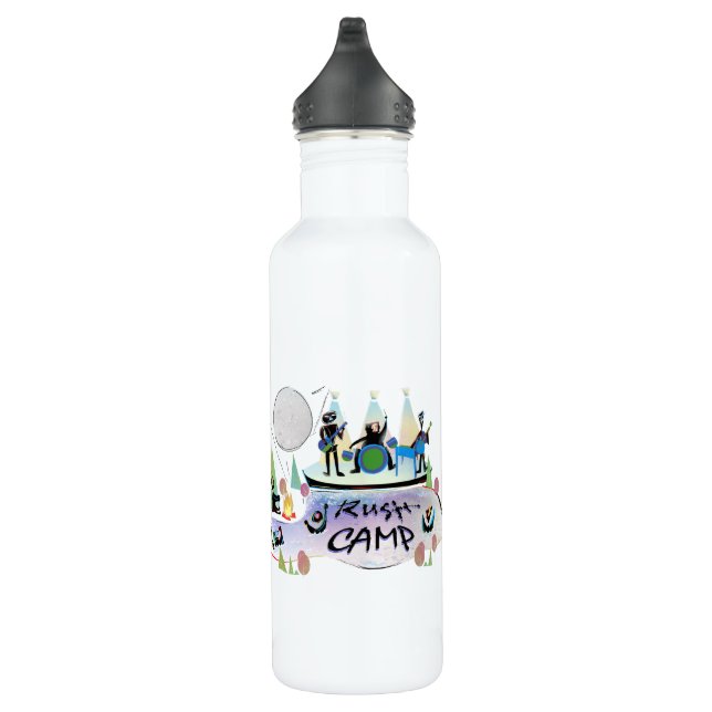 Flaschen-Weiß RushCamp des Wasser-24oz! Edelstahlflasche (Rechts)
