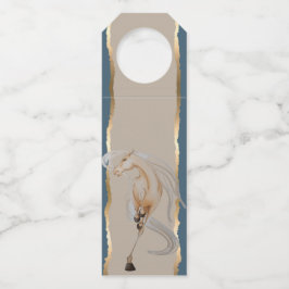 Flaschenanhänger mit edlem Pferdemotiv