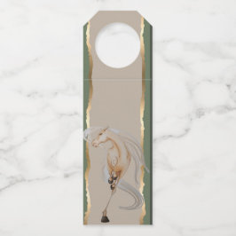 Flaschenanhänger mit edlem Pferdemotiv