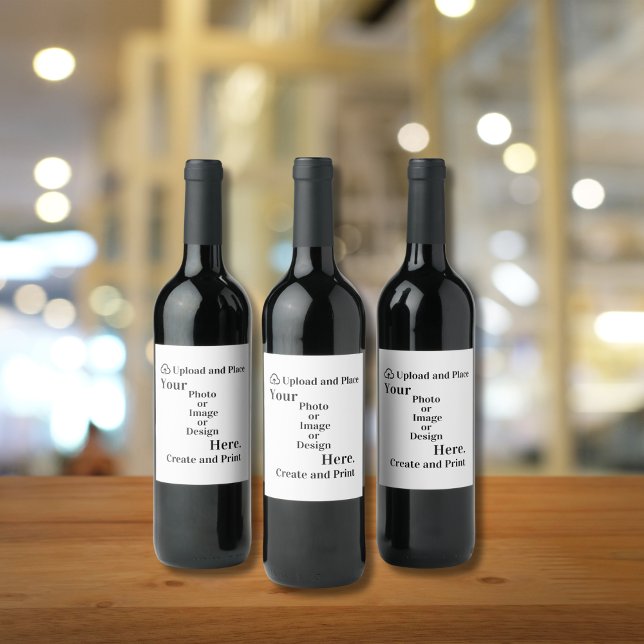 Flaschenetikett Design oder Foto Hochladen Weinetikett (Bottle Label Your Design or Photo Upload)
