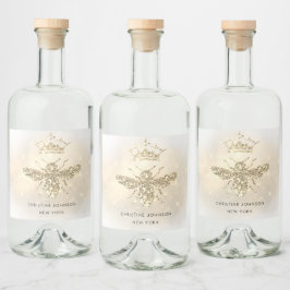 Flaschenetikett für Glitzer Alkoholflaschenetikett